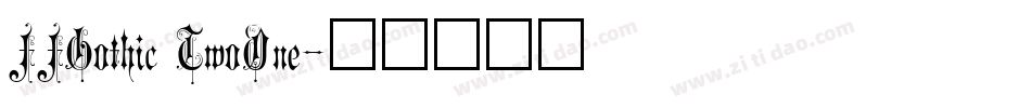 FFGothic TwoOne字体转换